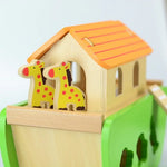 Tegan Didoli Siapiau - Arch Noa | Wooden Shape Sorter - Noah's Ark