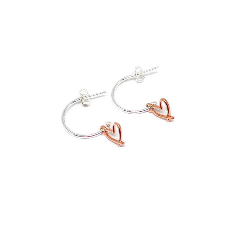 Clustdlysau Cati - Aur Coch | Cati Earrings - Rose Gold