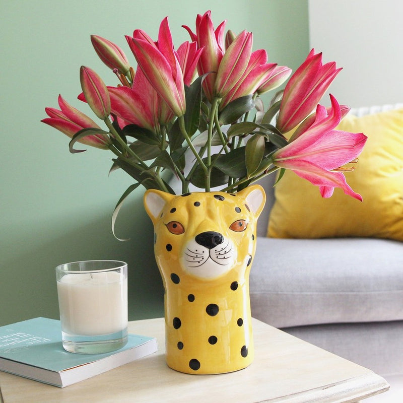 Ffiol Llewpart Wych | Fabulous Leopard Vase