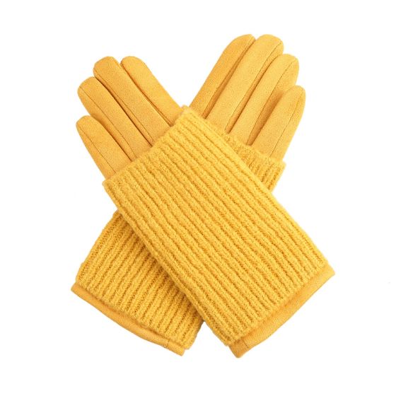 Menig Haen Ddwbl - Mwstard | Double Layer Gloves - Mustard