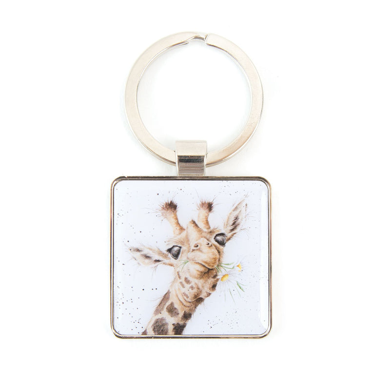 Cylch Goriadau Wendale | Wrendale Keyring - 'Flowers' Giraffe