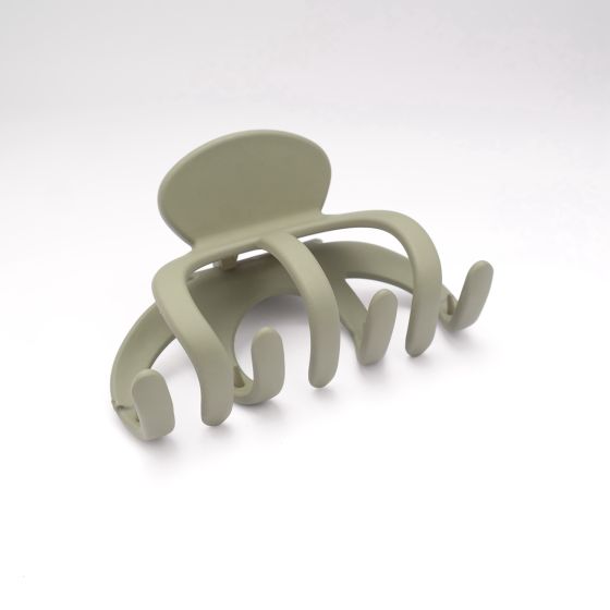 Clip Gwallt Crafanc | Claw Hair Clip - Matte Green