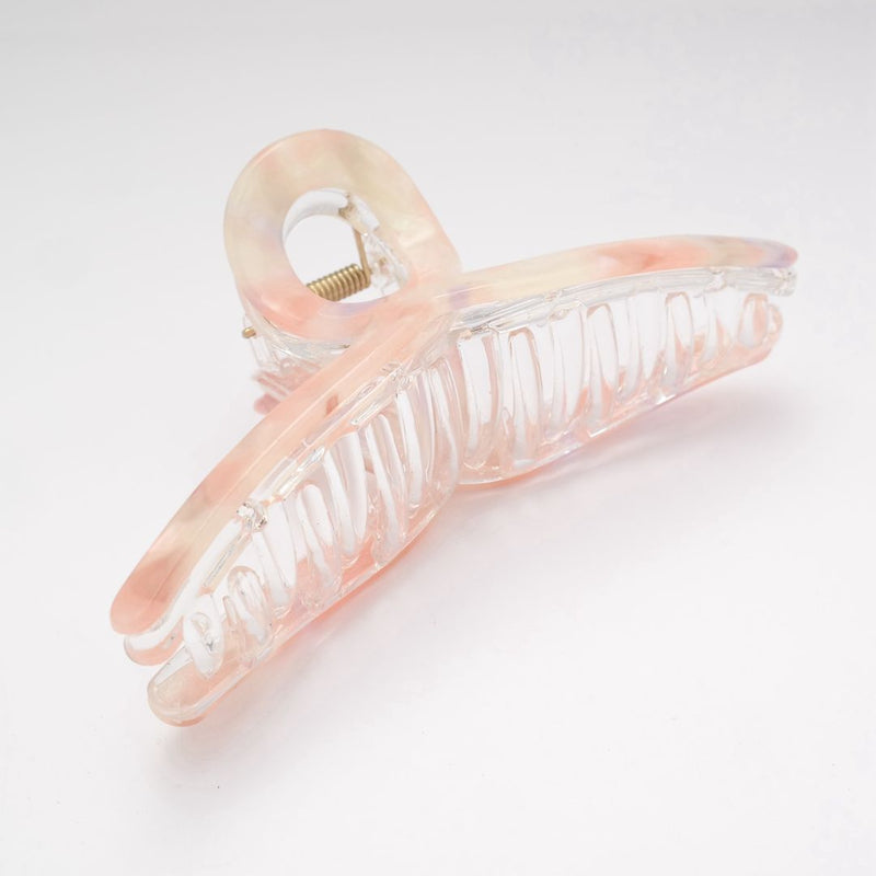 Clip Gwallt Crafanc | Twist Claw Hair Clip - Marble Pink