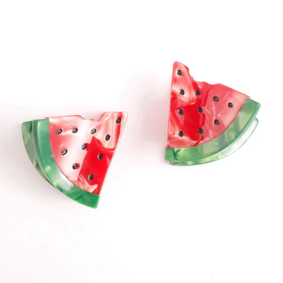 Clipiau Gwallt Crafanc  | Claw Hair Clips - Watermelon Twin Pack