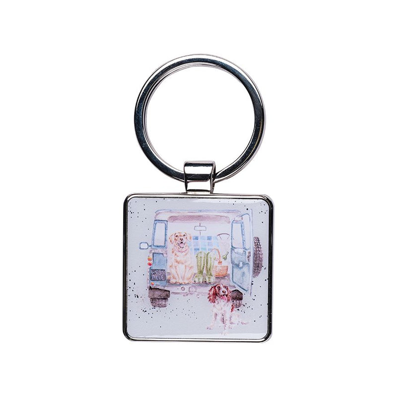 Cylch Goriadau Wrendale | Wrendale Keyring - 'Paws for a Picnic' Dog