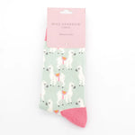 Sanau -Llama | Miss Sparrow Socks - Llamas Duck Egg