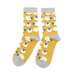 Sanau - Defaid Hapus | Miss Sparrow Socks - Happy Sheep Yellow