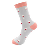 Sanau - Gwin Coch | Miss Sparrow Socks - Red Wine Silver