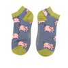 Sanau Treinyrs - Moch Bach | Miss Sparrow Trainer Socks - Piglets Cornflower