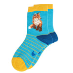 Sanau Bambŵ Plentyn Wrendale | Wrendale Children's Bamboo Socks - Born To be Wild