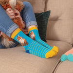 Sanau Bambŵ Plentyn Wrendale | Wrendale Children's Bamboo Socks - Born To be Wild