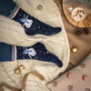 Sanau Bambŵ Pengwin Gaeafol | Wrendale Christmas Bamboo Socks - Winter Wonderland Penguin