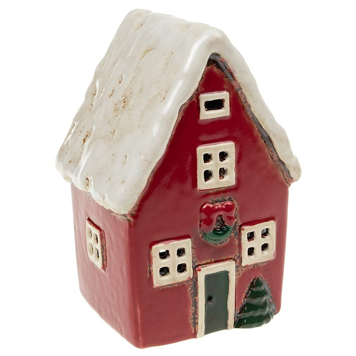 Bwthyn Noel - Tŷ Cannwyll Serameg | Ceramic Tealight House