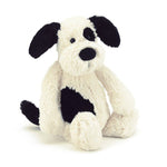 Ci Du a Gwyn Bach | Jellycat Small Cream & Black Puppy