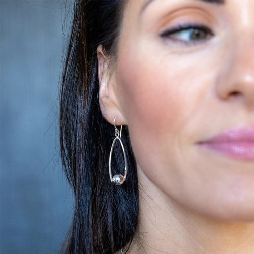 Clustdlysau Arian | Sterling Silver Earrings - Denise