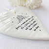 Calon Borslen | East of India Porcelain Hanging Heart – Family Warmth and Love