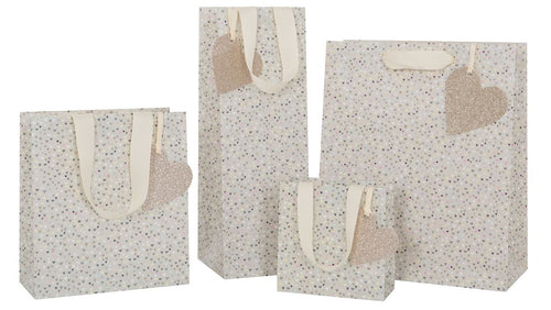 Bag Anrheg Potel - Calonnau | Bottle Gift Bag - Hearts