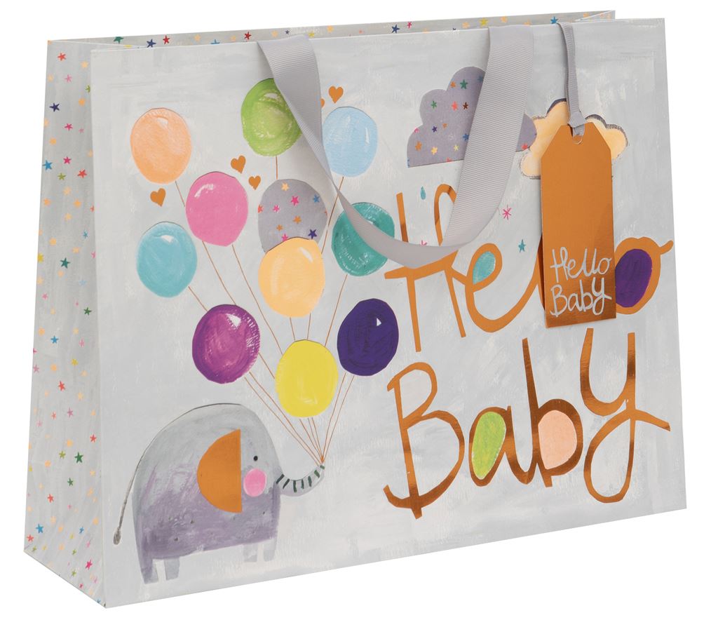 Hallmark Extra Large New Baby Gift Bag with Tissue Paper (Animals)