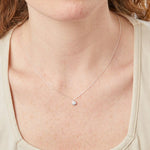 Cadwen Arian | Silver Necklace - Solitaire Necklace With CZ